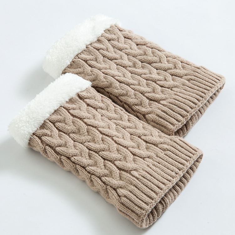 Winter Thick Knee Old Cold Legs Knitted Leg Warmers Booties Boots Warm Wool Cashmere Socks